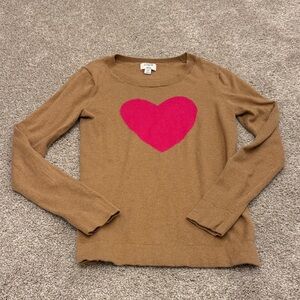J. Crew Factory Teddie heart sweater XS